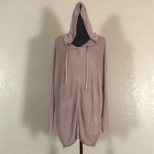 NWT Stitch Drop Rutched Hooded Oversized Pullover Top. SzM